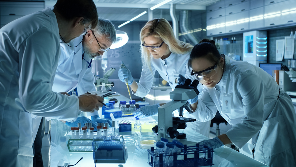 Team of researchers working in a Laboratory