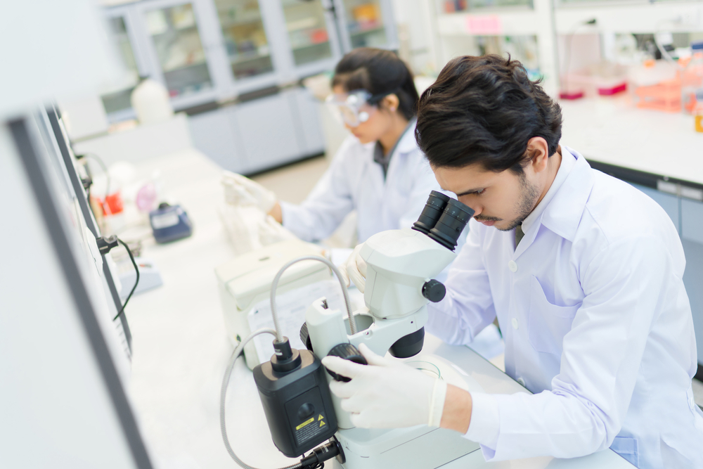 Researchers working at the facilty