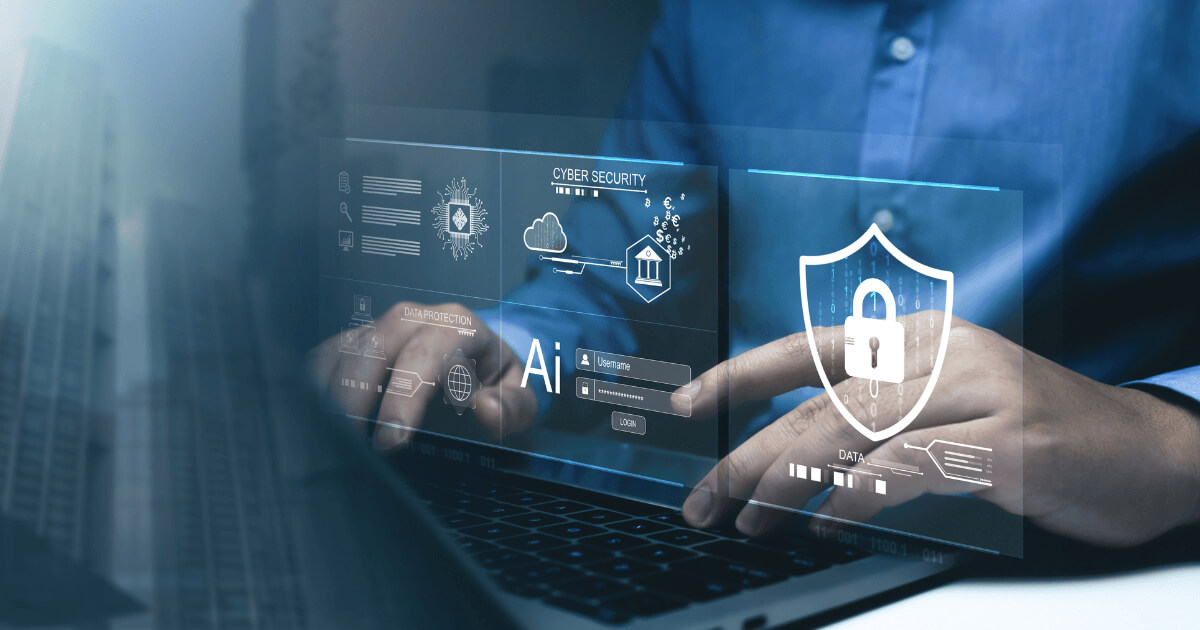 Utilizador a inserir password em sistema digital, imagem alusiva a cibersegurança.