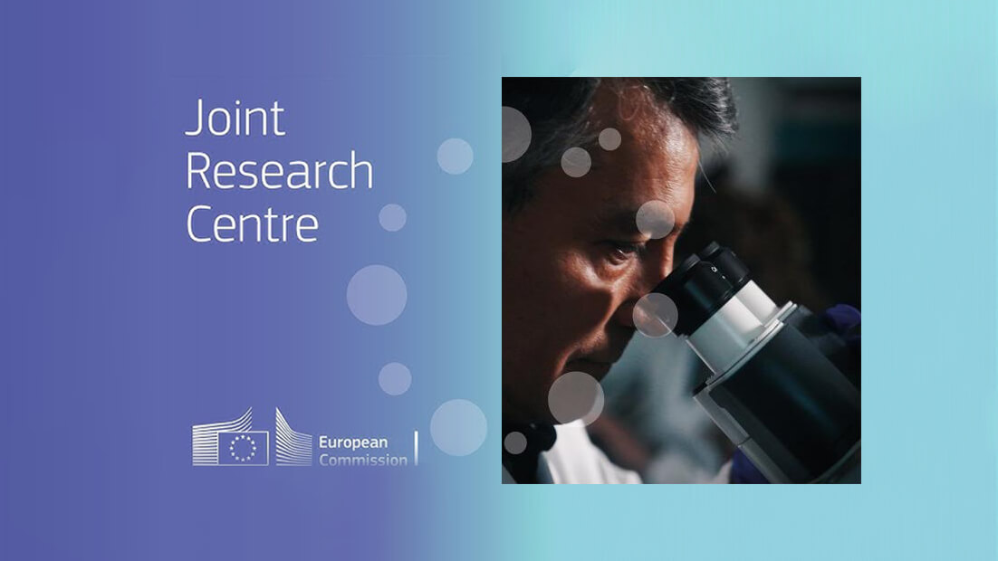 Poster alusivo ao Joint Research Centre com o logo da Comissão Europeia
