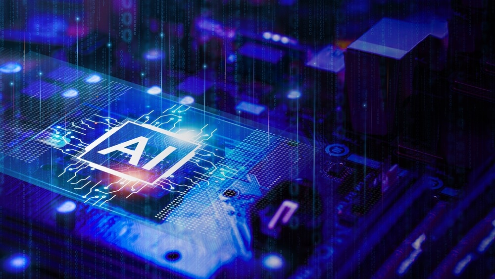 Conceito de chip de Inteligência Artificial