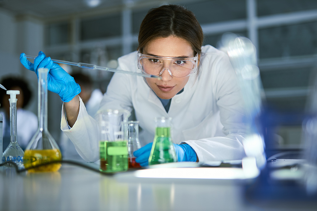 Scientist working in a laboratory environment